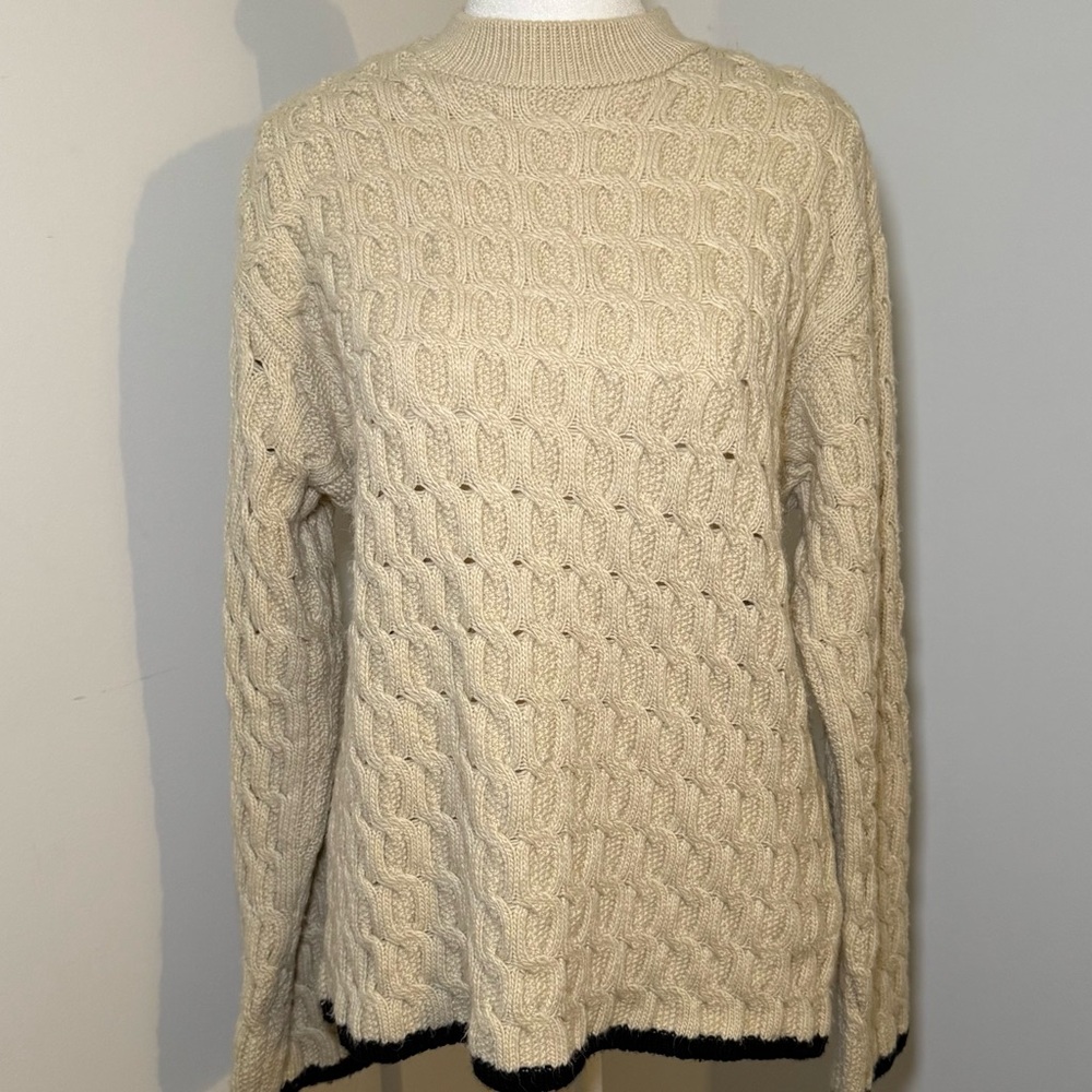 Cream Cable Knit Sweater